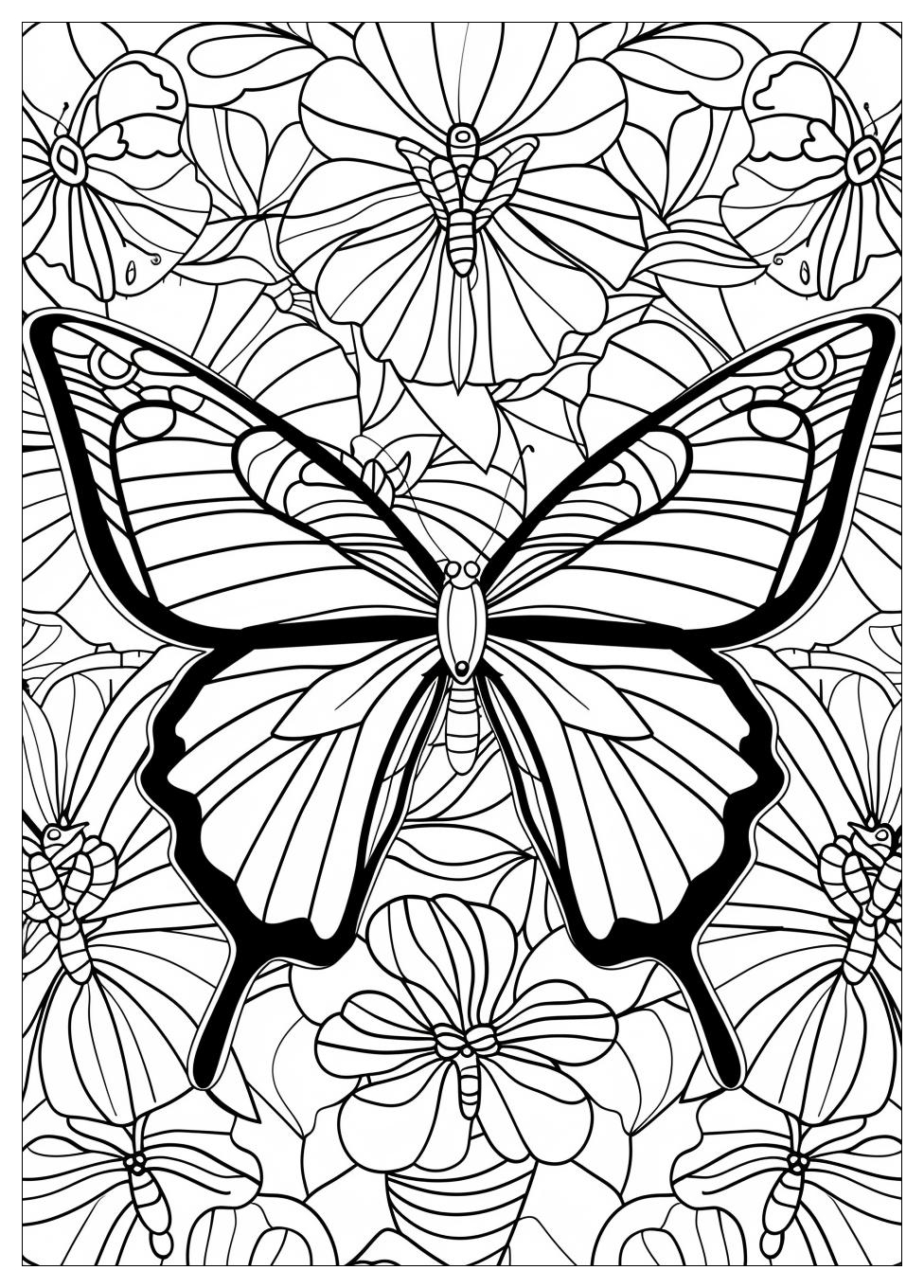 Butterfly Mandala Coloring Pages-12