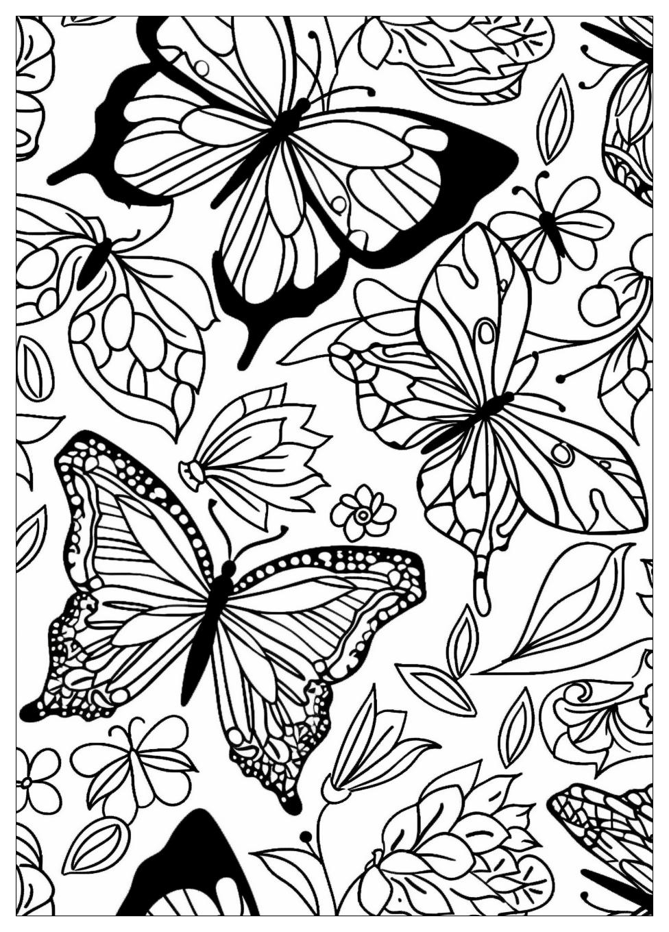 Butterfly Mandala Coloring Pages-13