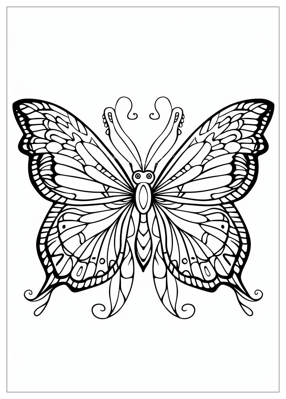 Butterfly Mandala Coloring Pages-14