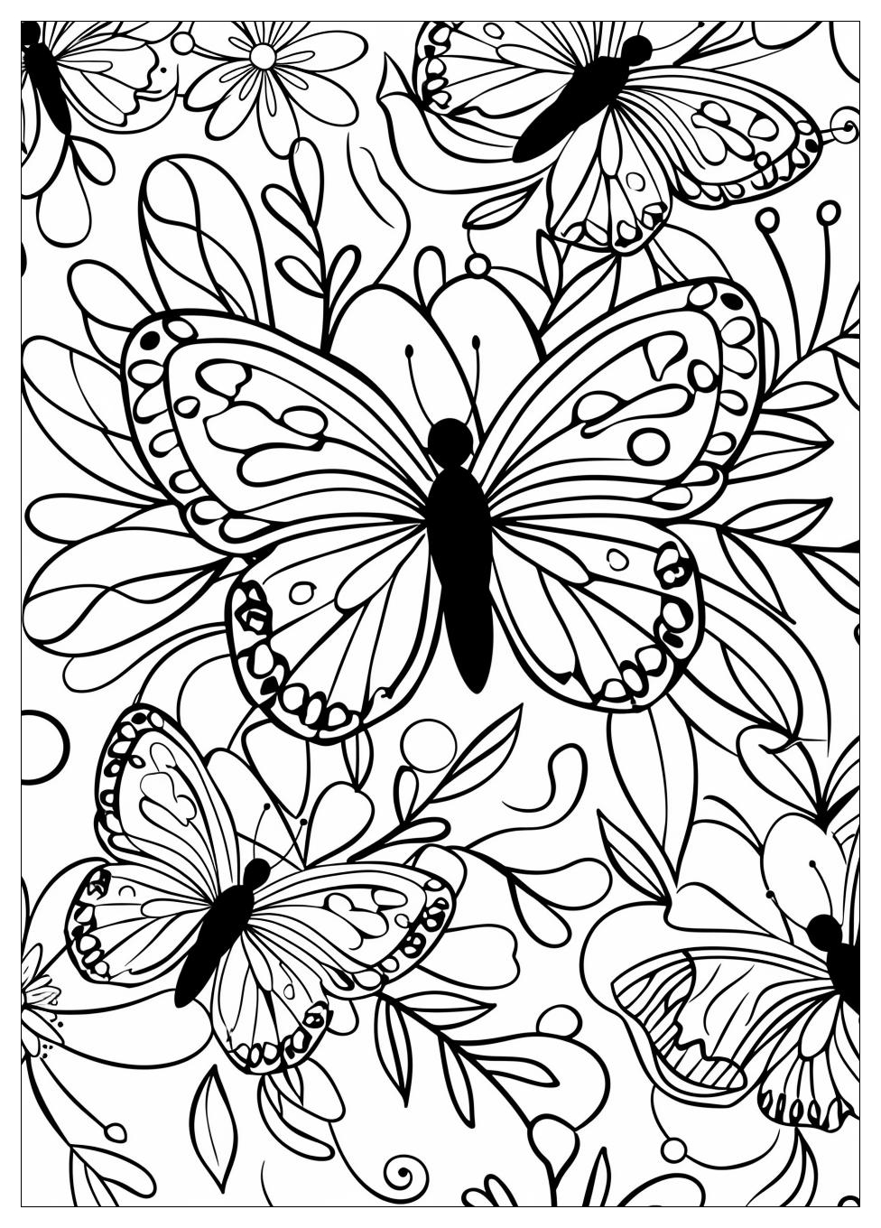 Butterfly Mandala Coloring Pages-17