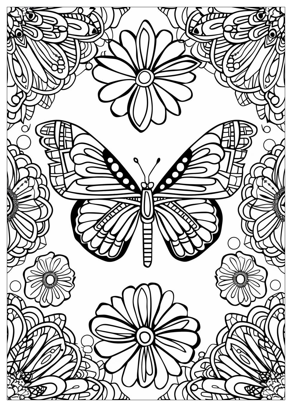 Butterfly Mandala Coloring Pages-18