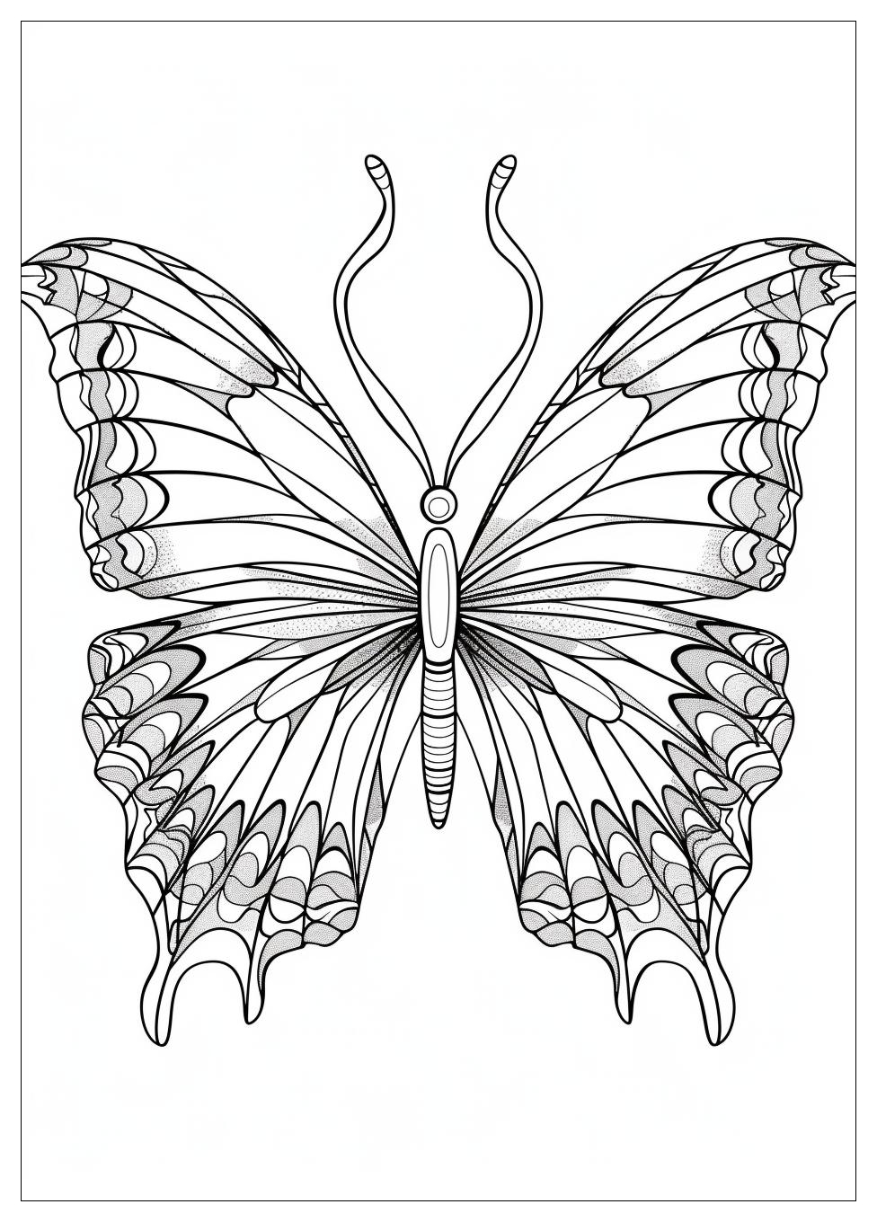 Butterfly Mandala Coloring Pages-20