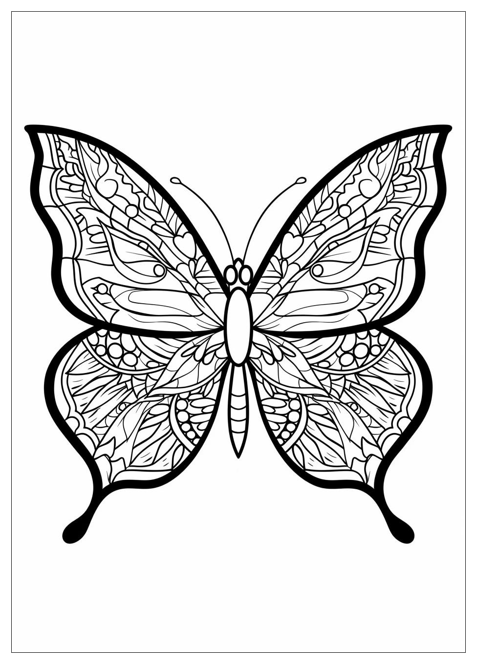 Butterfly Mandala Coloring Pages-4