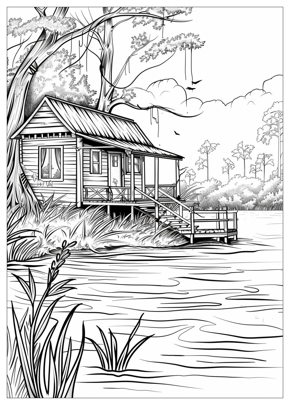 Cabin Coloring Pages-13