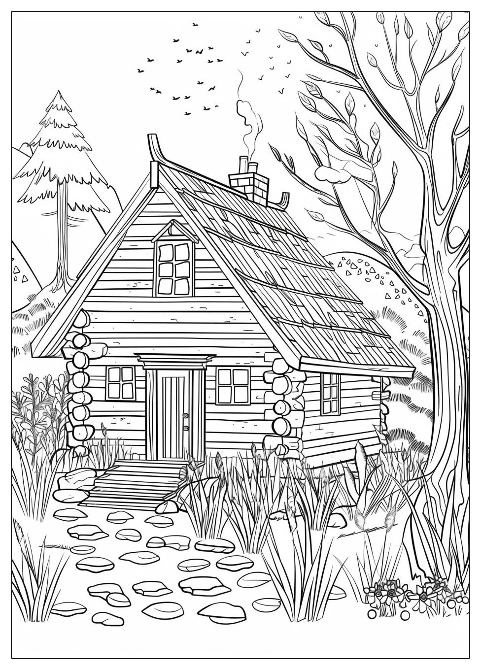 Cabin Coloring Pages-20