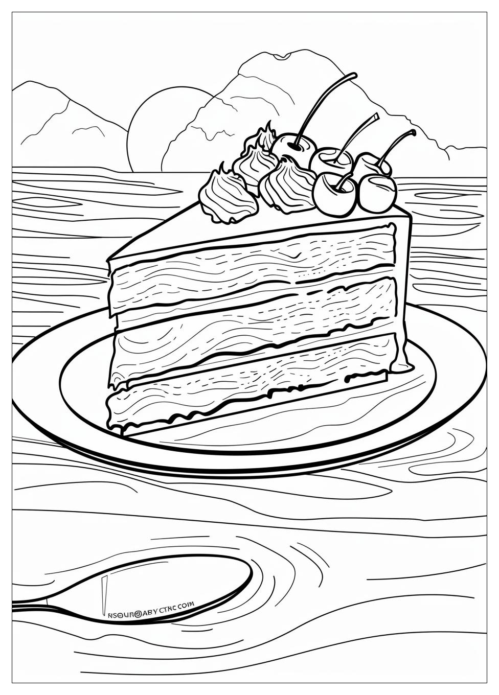 Cake Coloring Pages-11