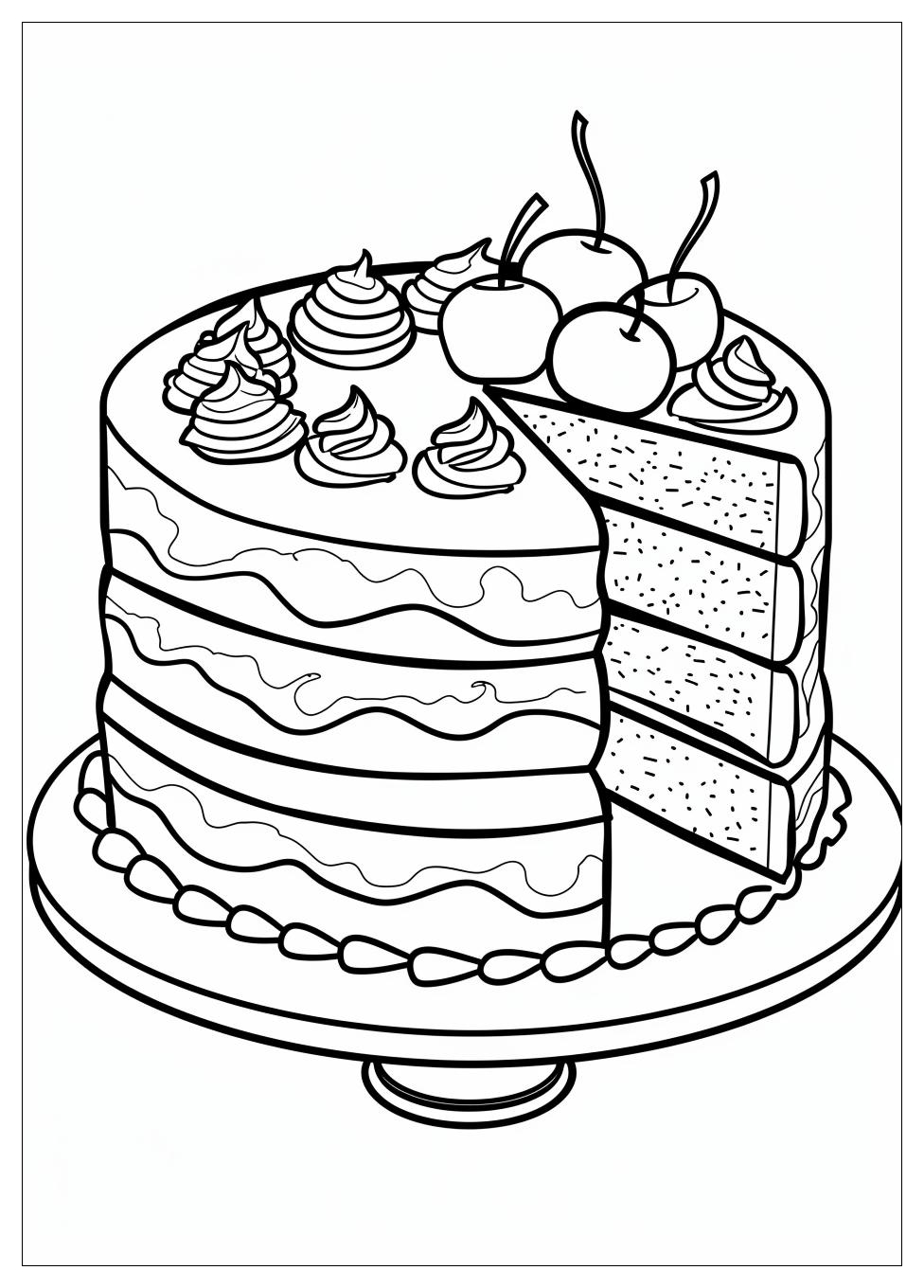 Cake Coloring Pages-12