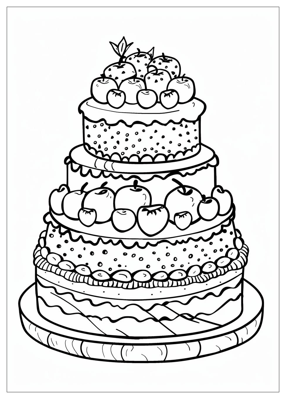 Cake Coloring Pages-4