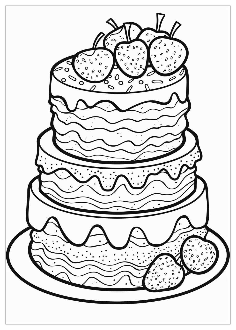 Cake Coloring Pages-7