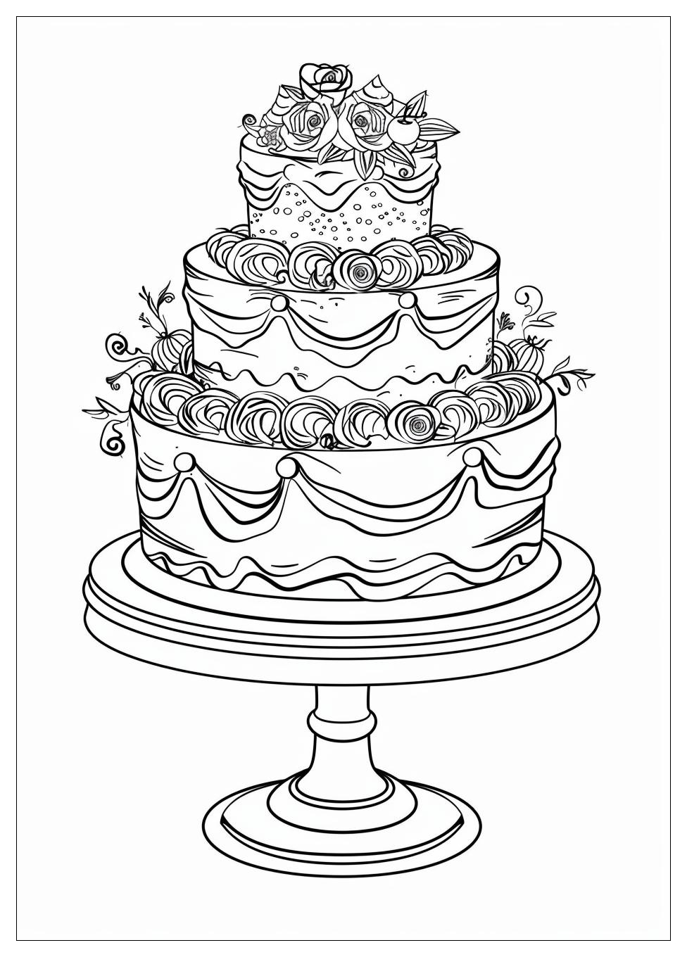 Cake Coloring Pages-8