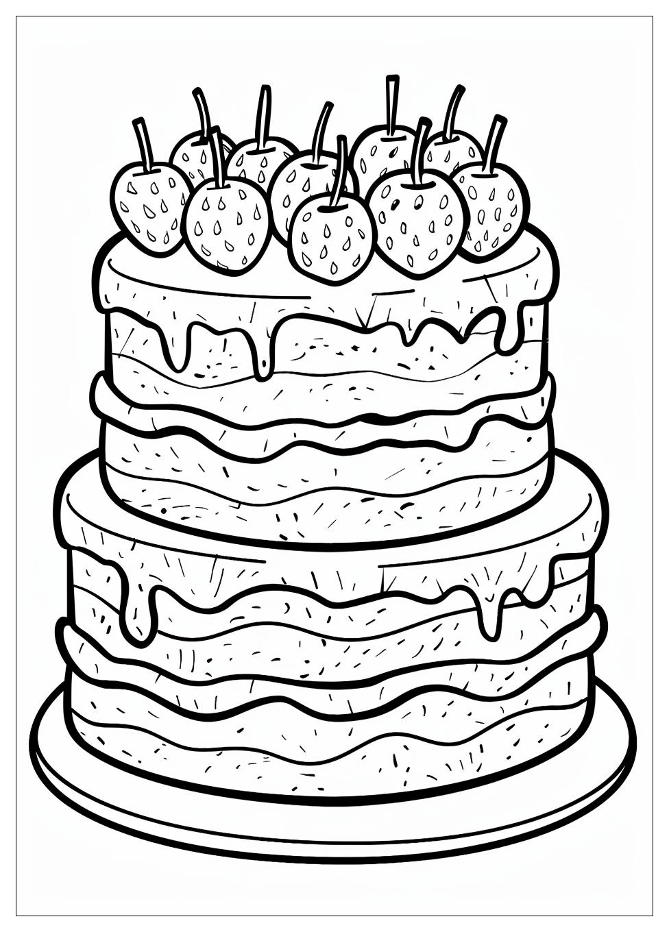 Cake Coloring Pages-9