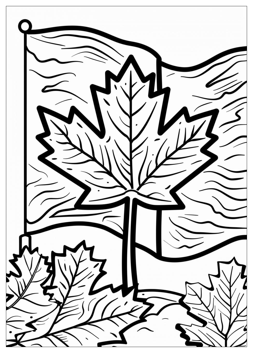 Canada Flag Coloring Pages-11