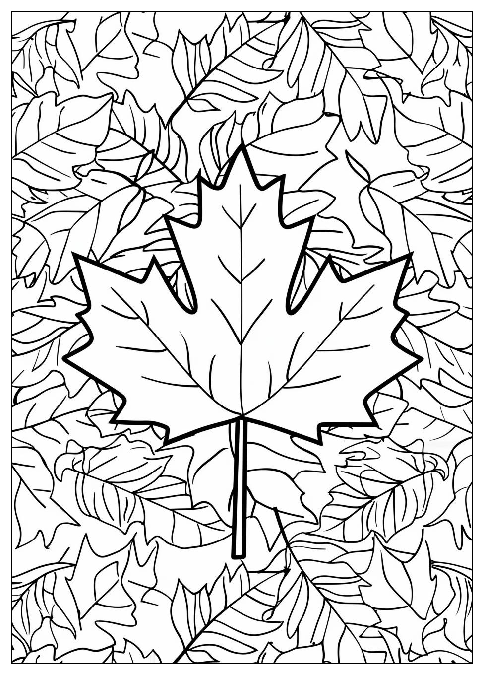 Canada Flag Coloring Pages-2