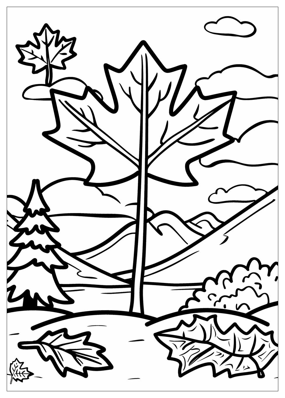 Canada Flag Coloring Pages-3