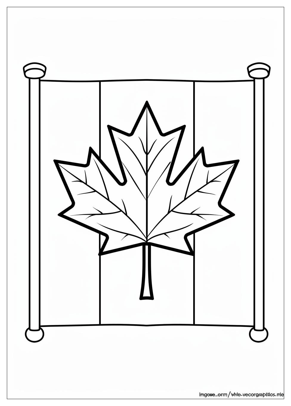 Canada Flag Coloring Pages-6