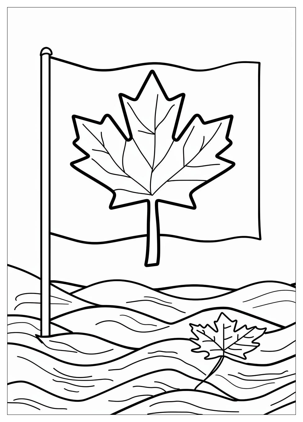 Canada Flag Coloring Pages-7