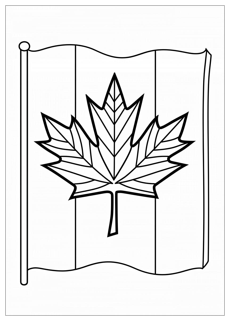 Canada Flag Coloring Pages-9