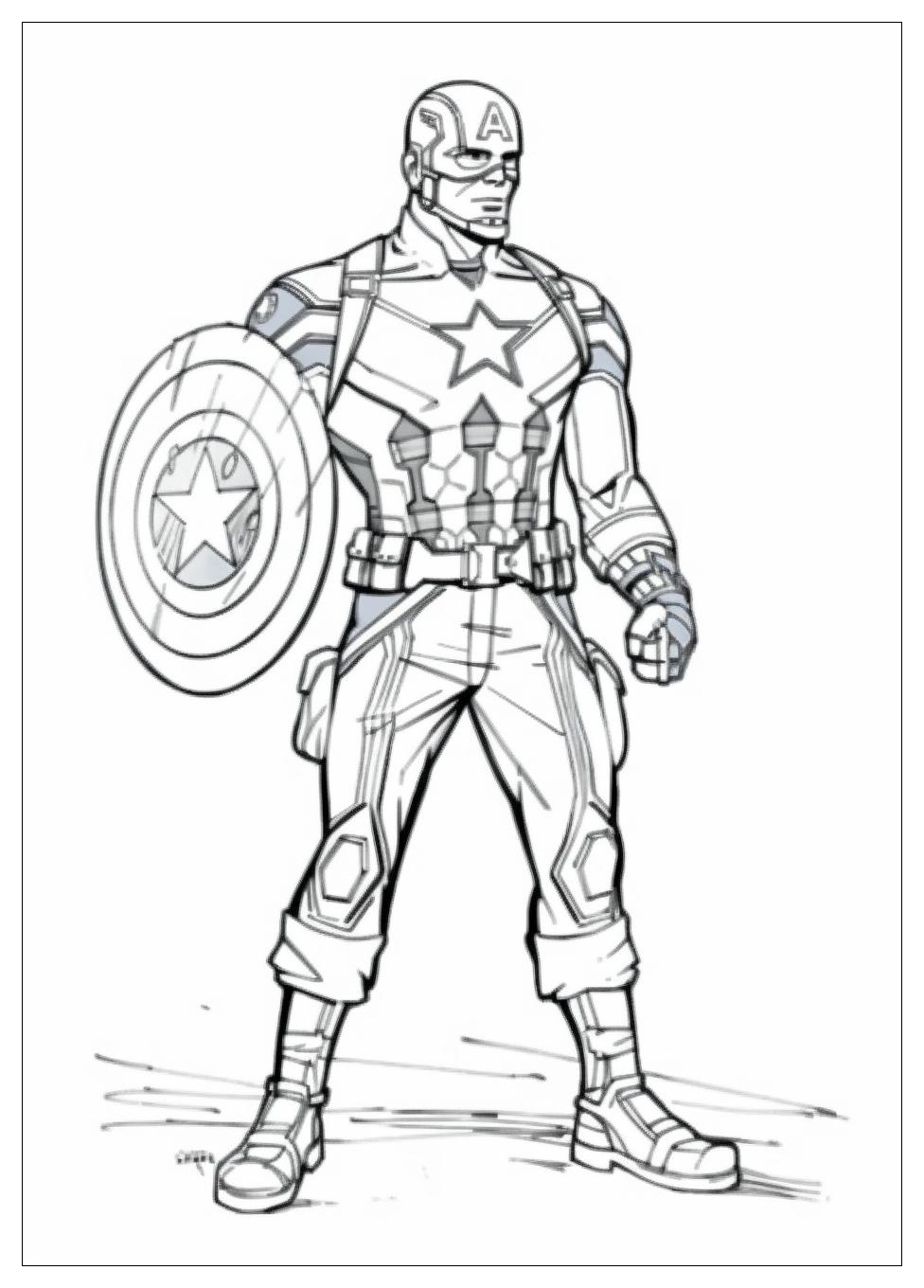 Captain America Coloring Pages-1