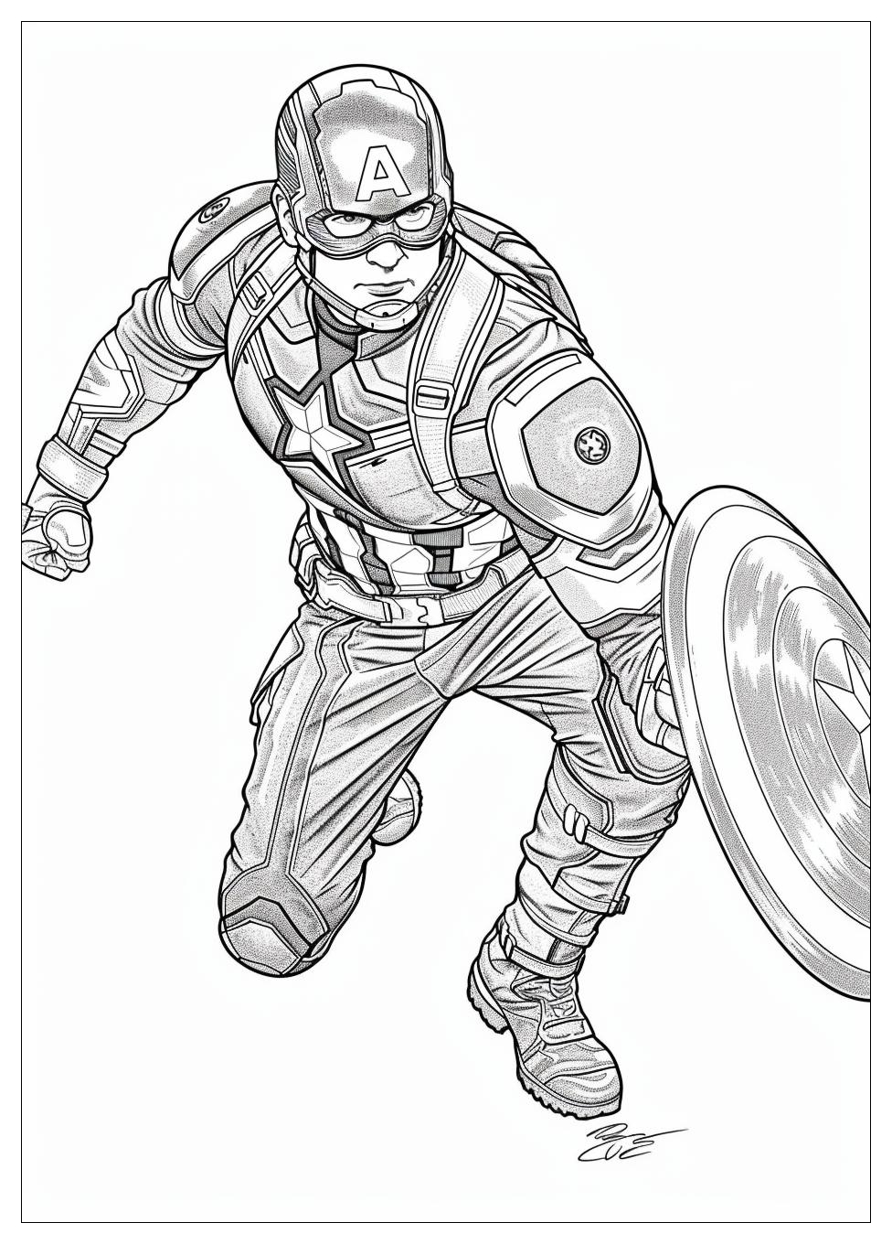 Captain America Coloring Pages-13