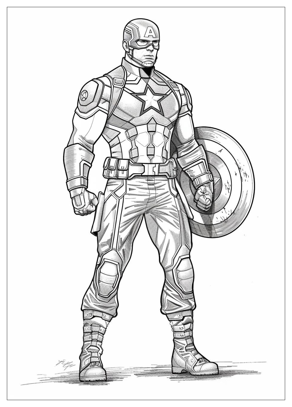 Captain America Coloring Pages-14