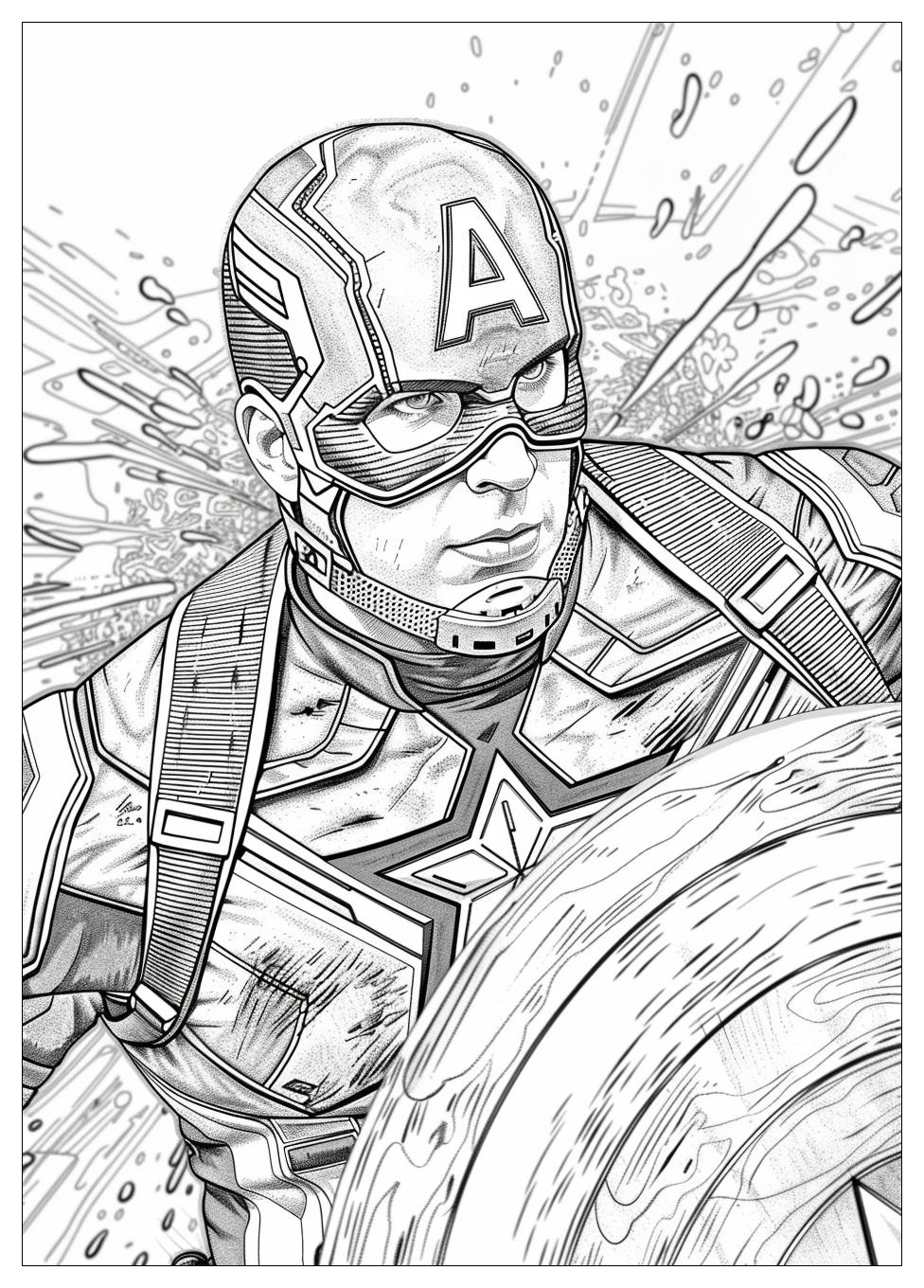 Captain America Coloring Pages-17