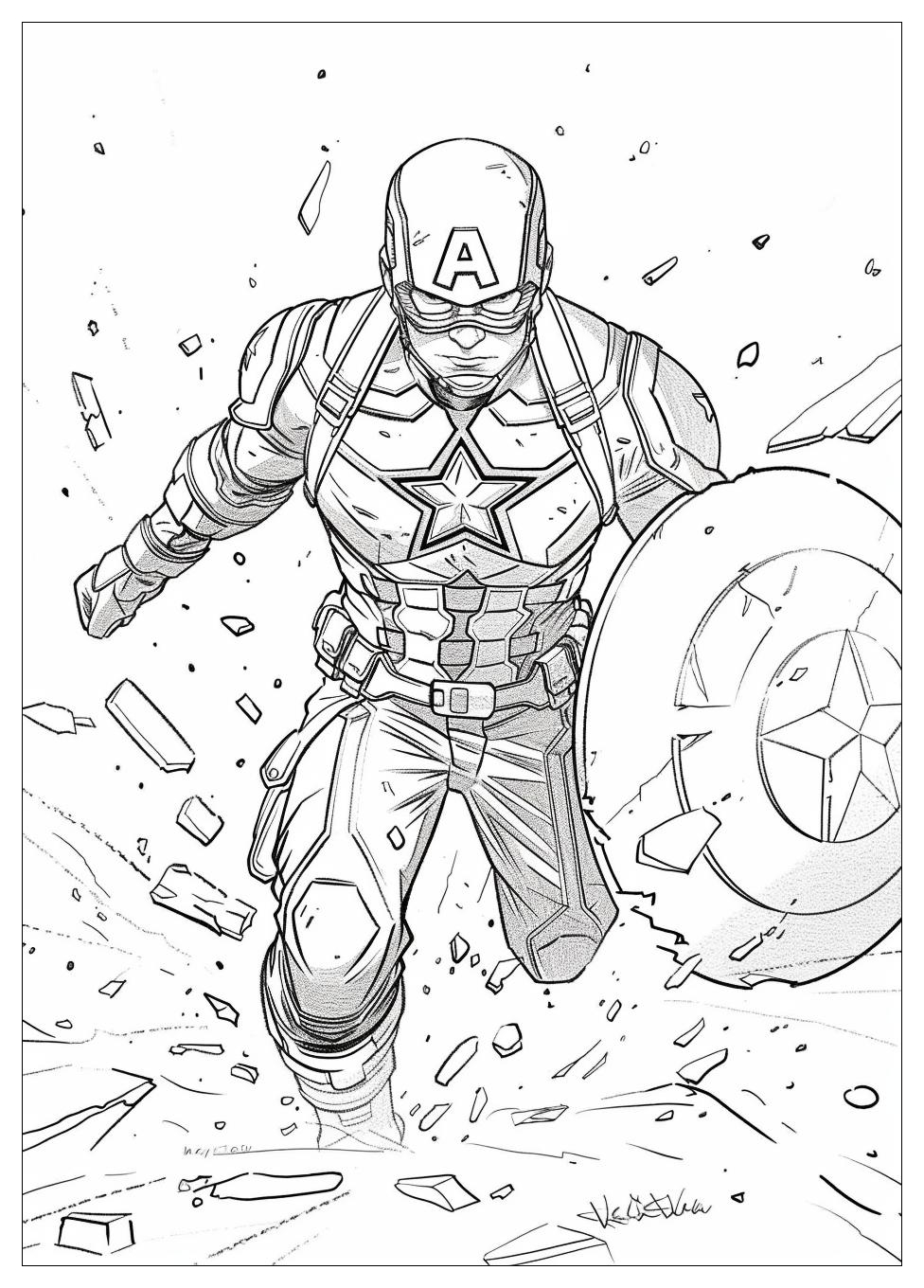 Captain America Coloring Pages-4