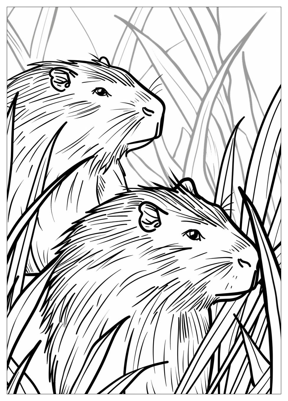 Capybara Coloring Pages-10