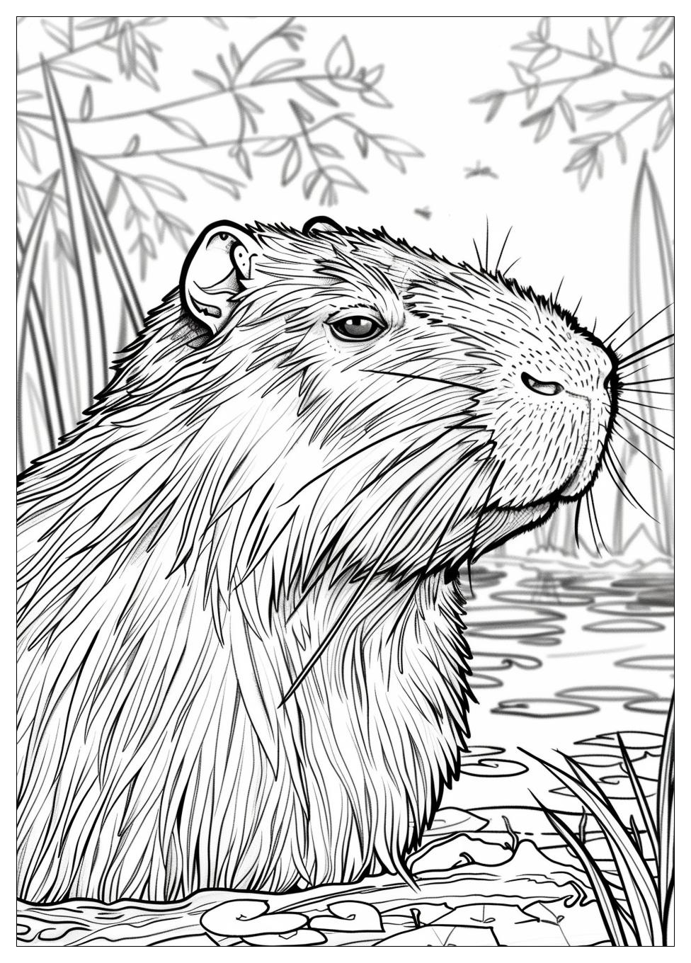 Capybara Coloring Pages-14