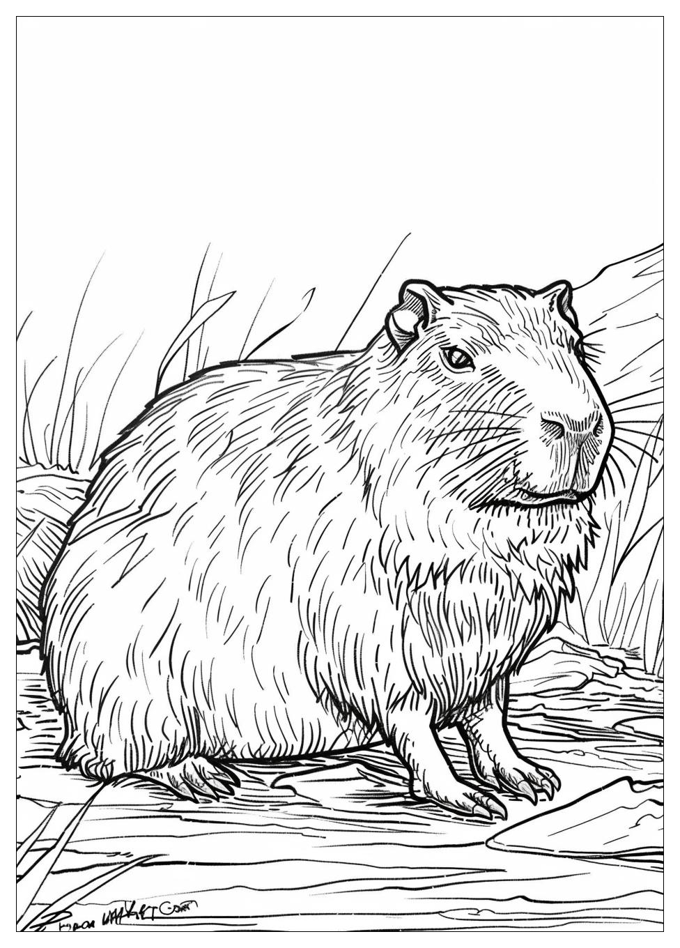 Capybara Coloring Pages-15