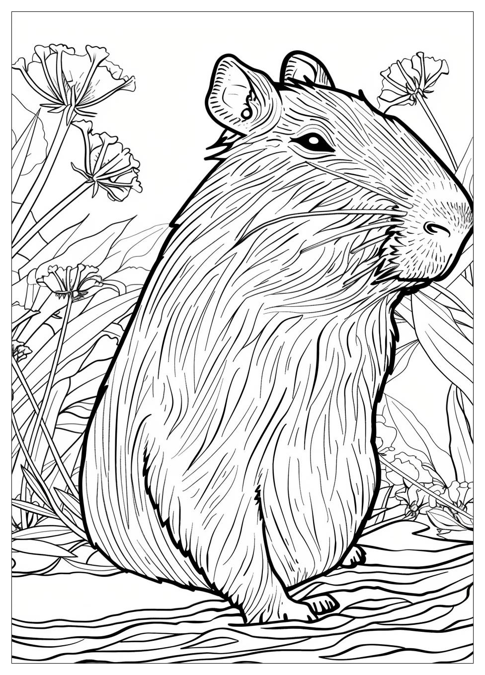 Capybara Coloring Pages-16