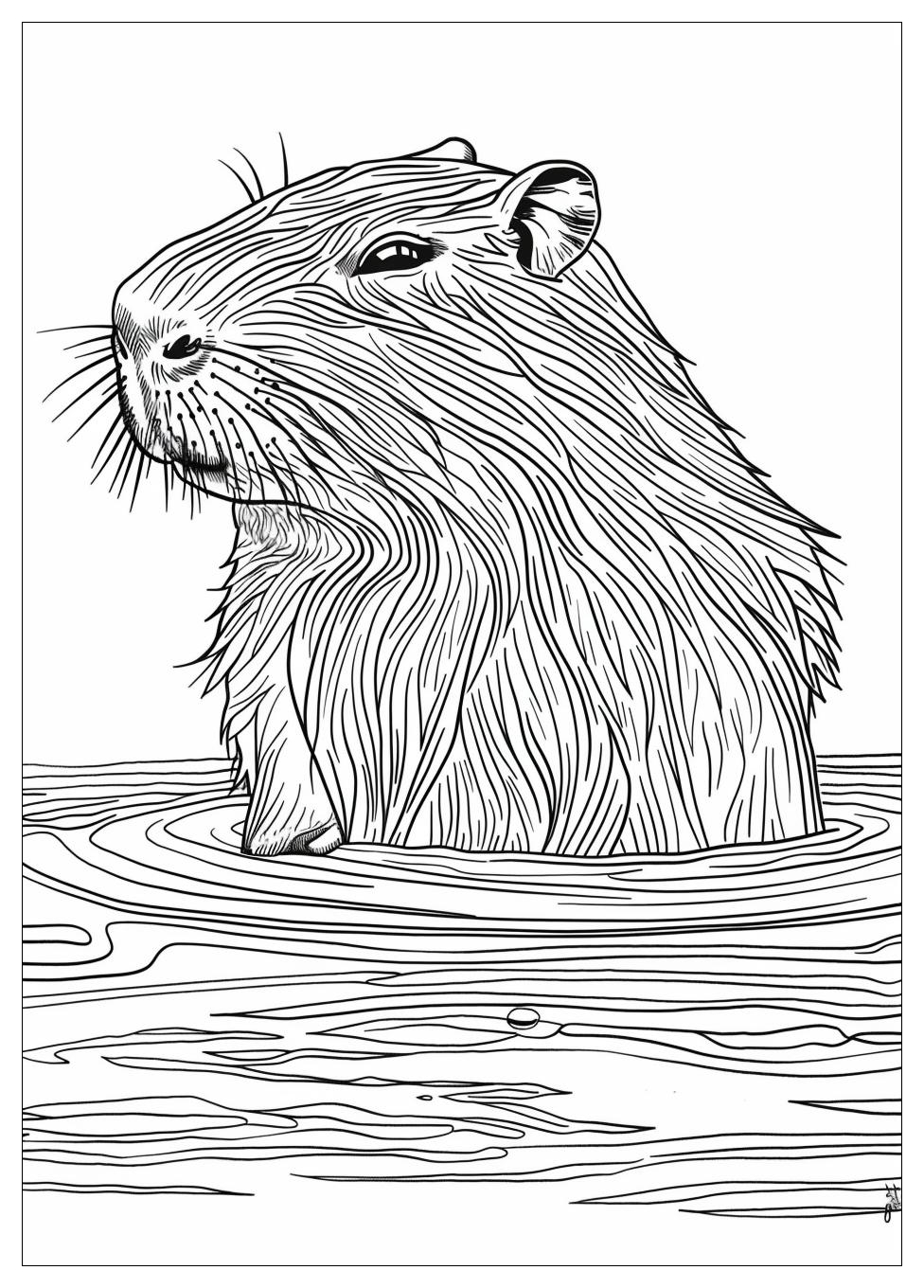 Capybara Coloring Pages-18