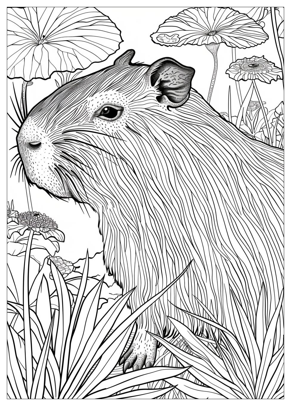 Capybara Coloring Pages-19