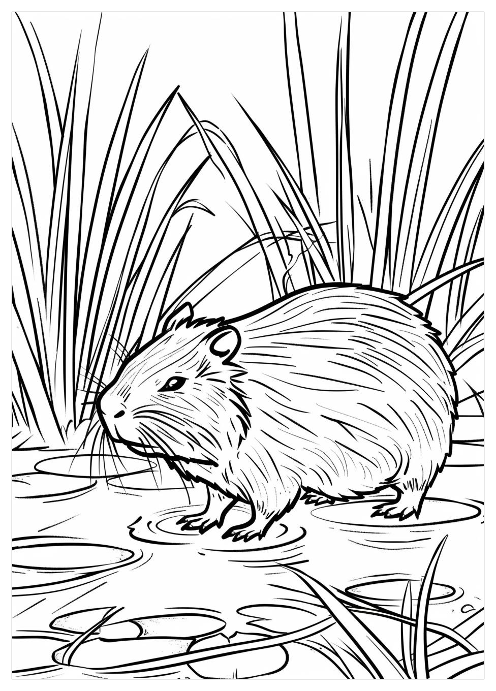 Capybara Coloring Pages-2