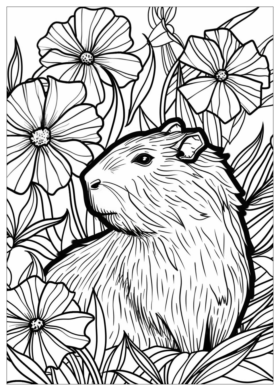 Capybara Coloring Pages-20