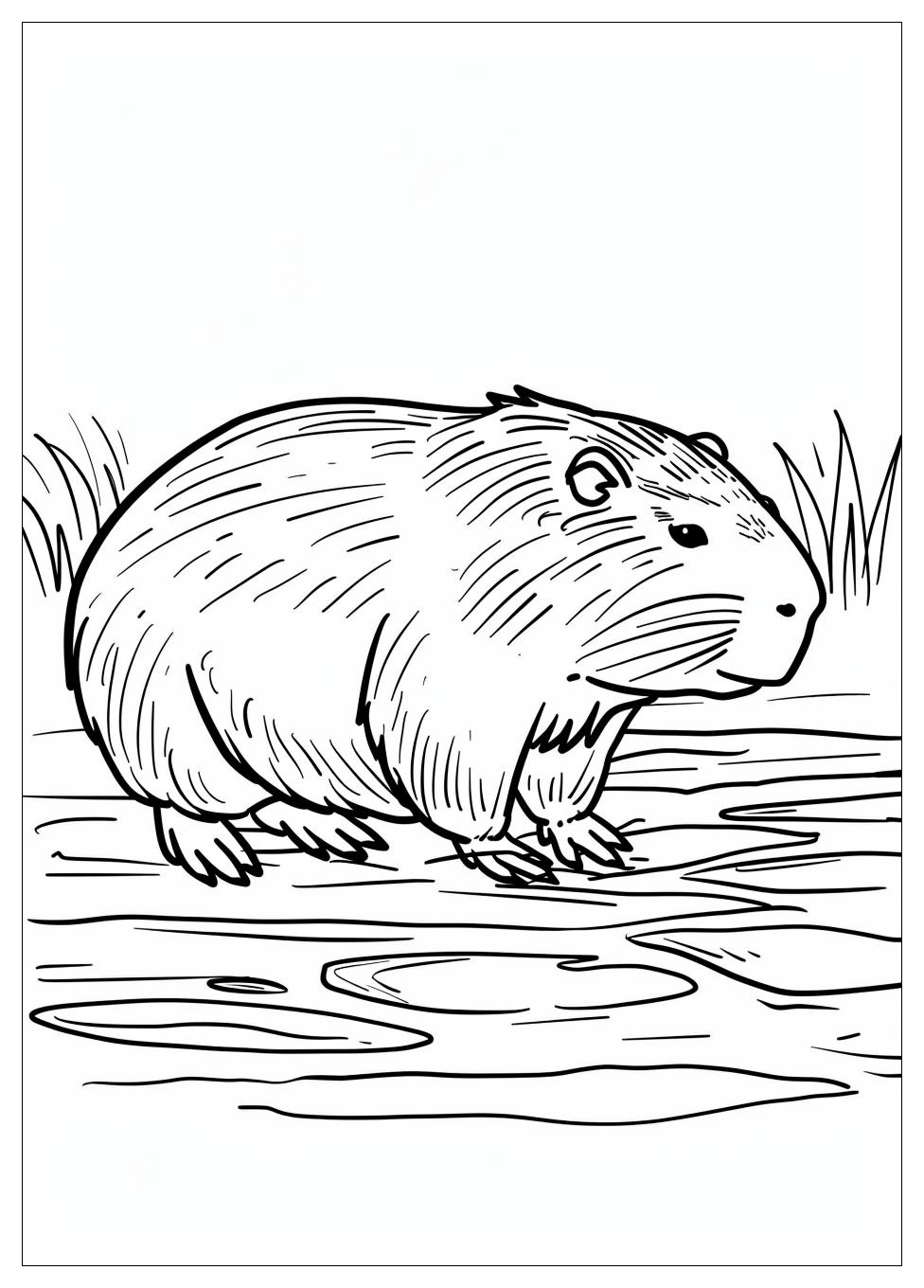 Capybara Coloring Pages-3