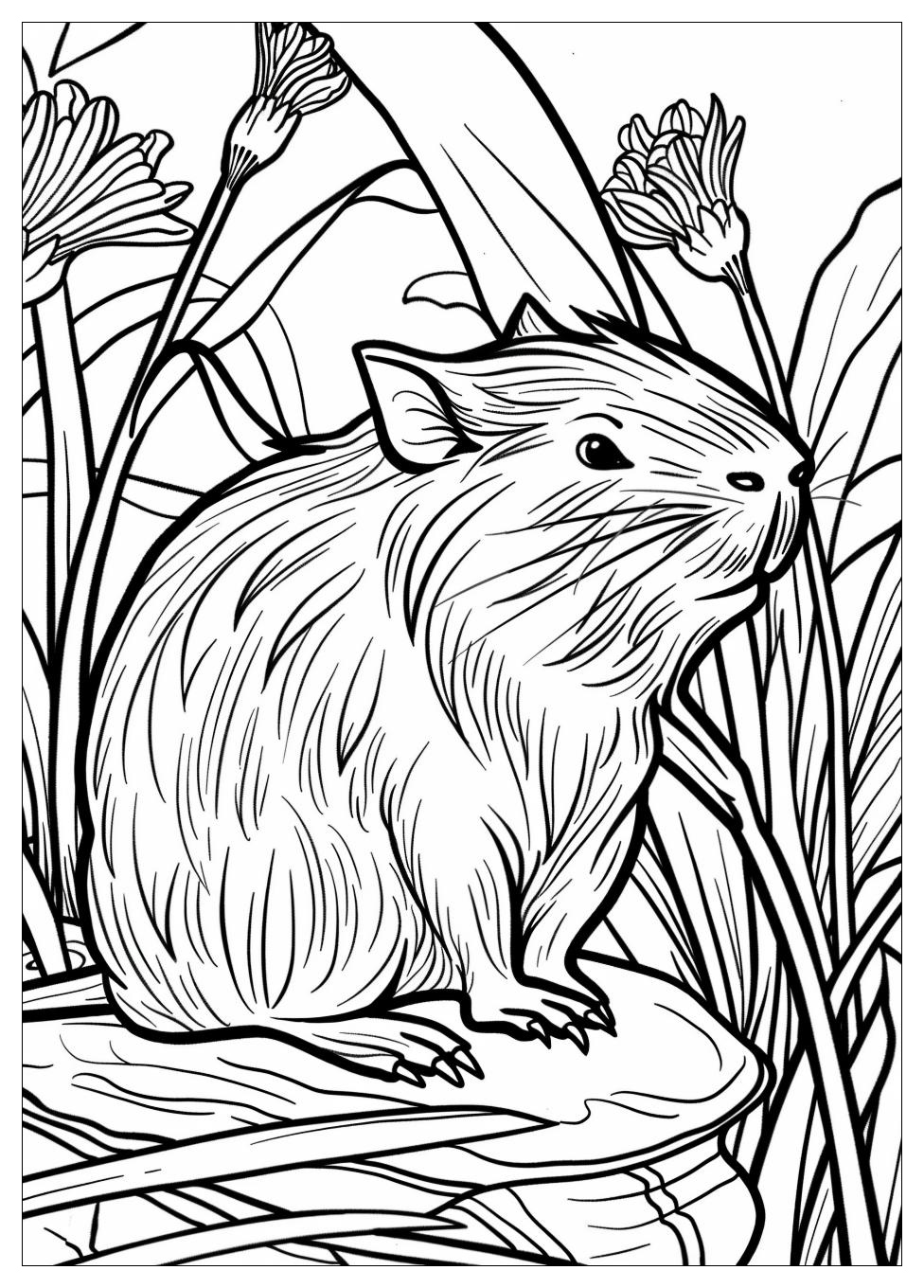 Capybara Coloring Pages-8