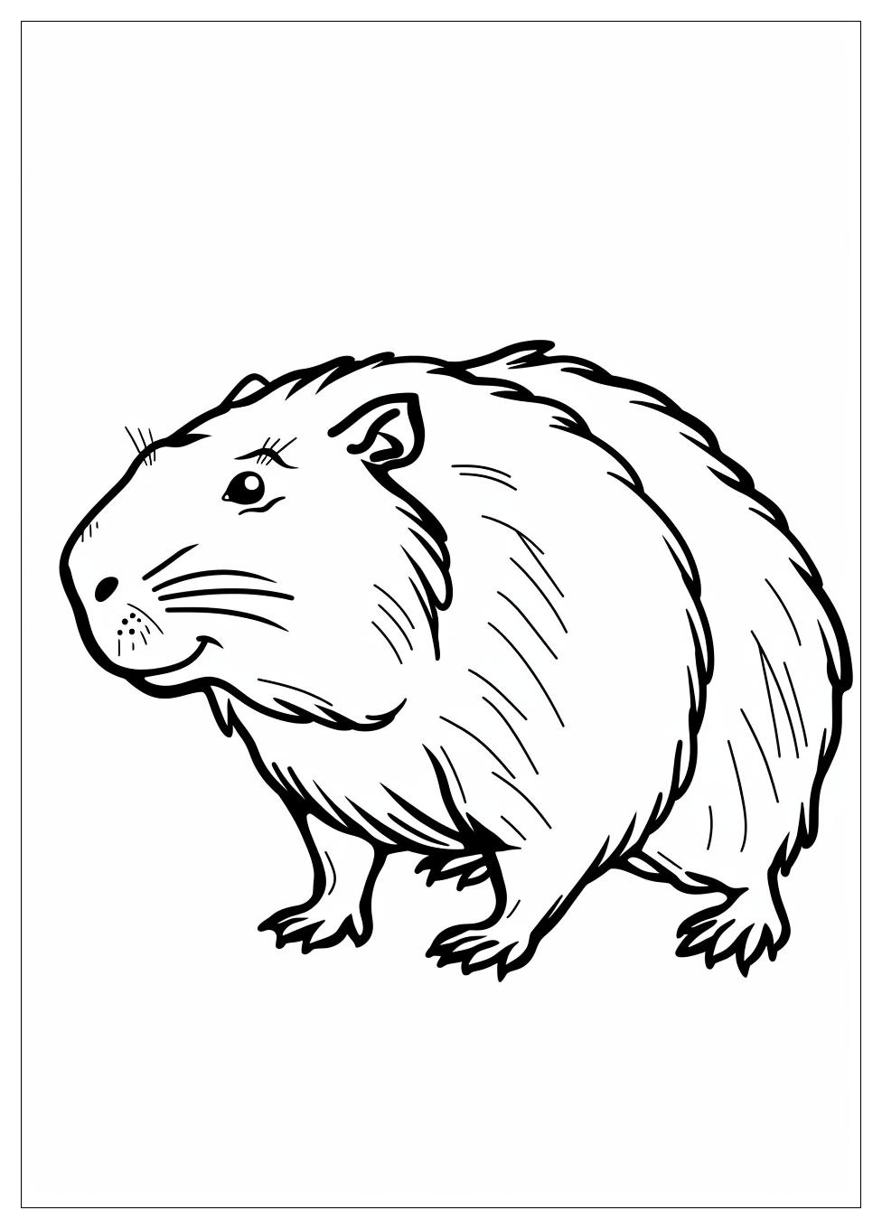 Capybara Coloring Pages-9