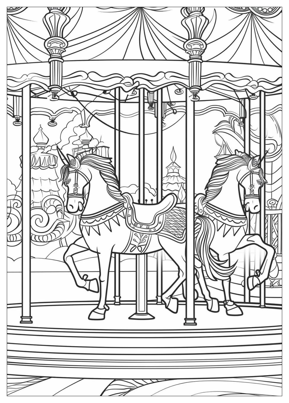 Carousel Coloring Pages-1