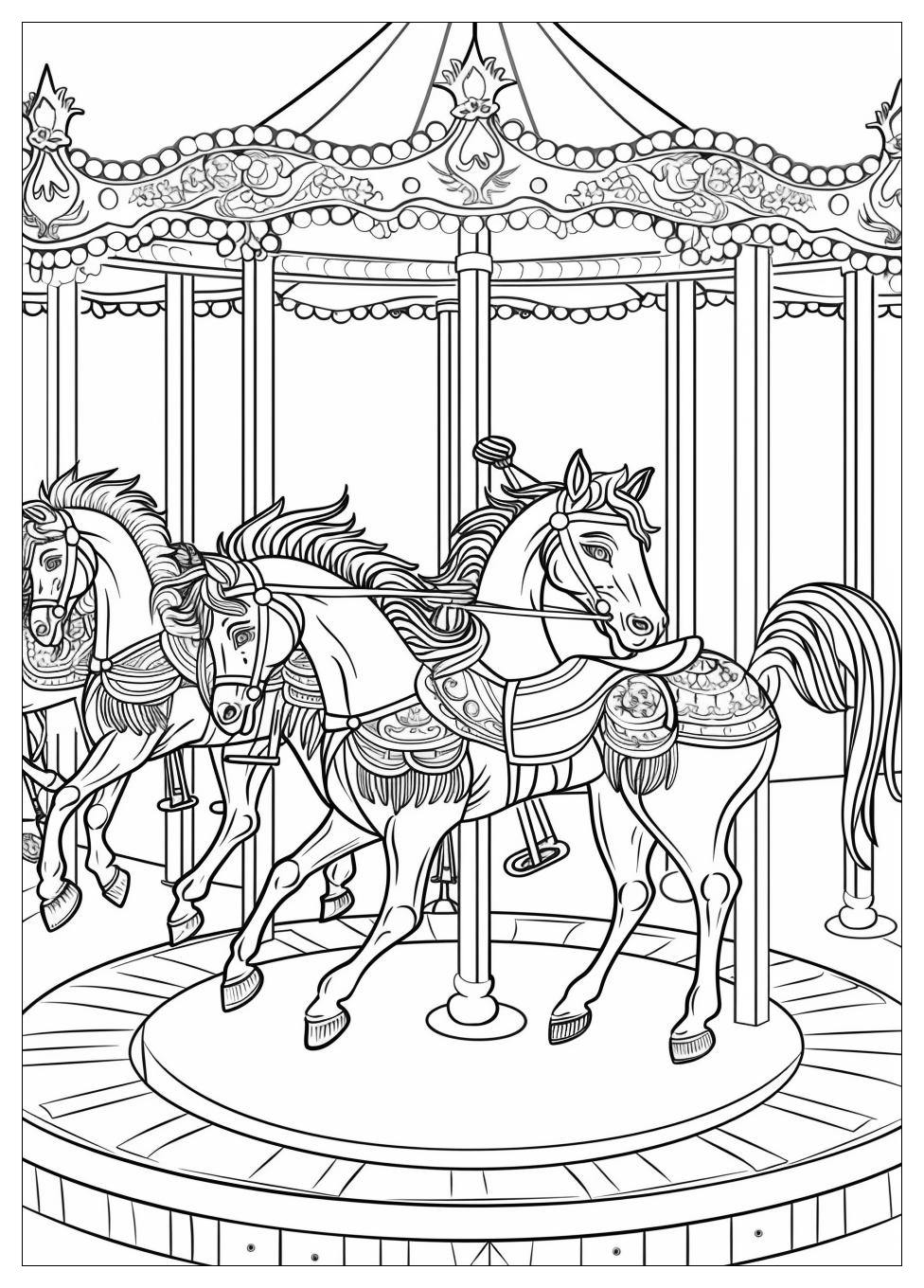 Carousel Coloring Pages-10