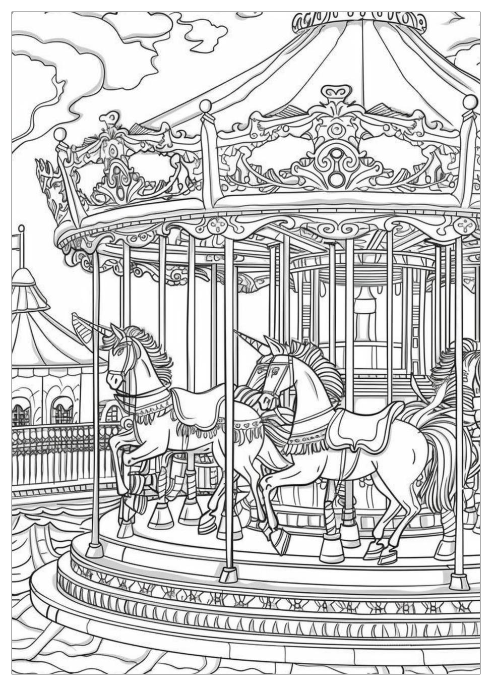 Carousel Coloring Pages-11