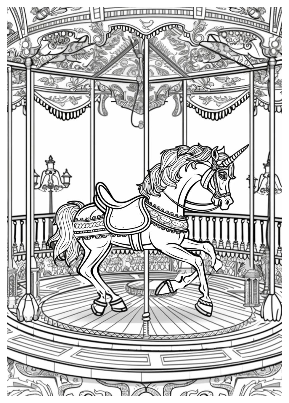 Carousel Coloring Pages-15