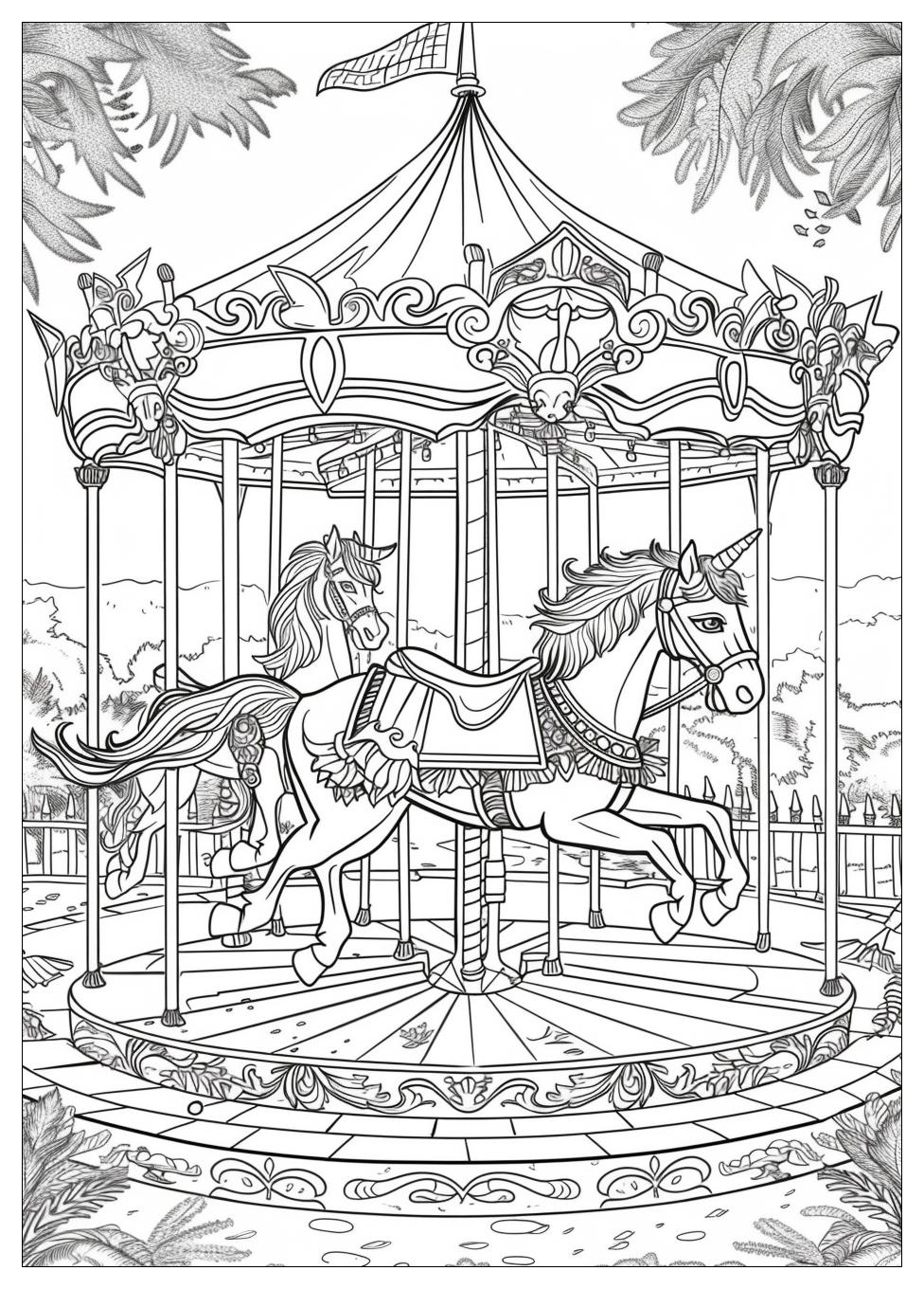 Carousel Coloring Pages-17