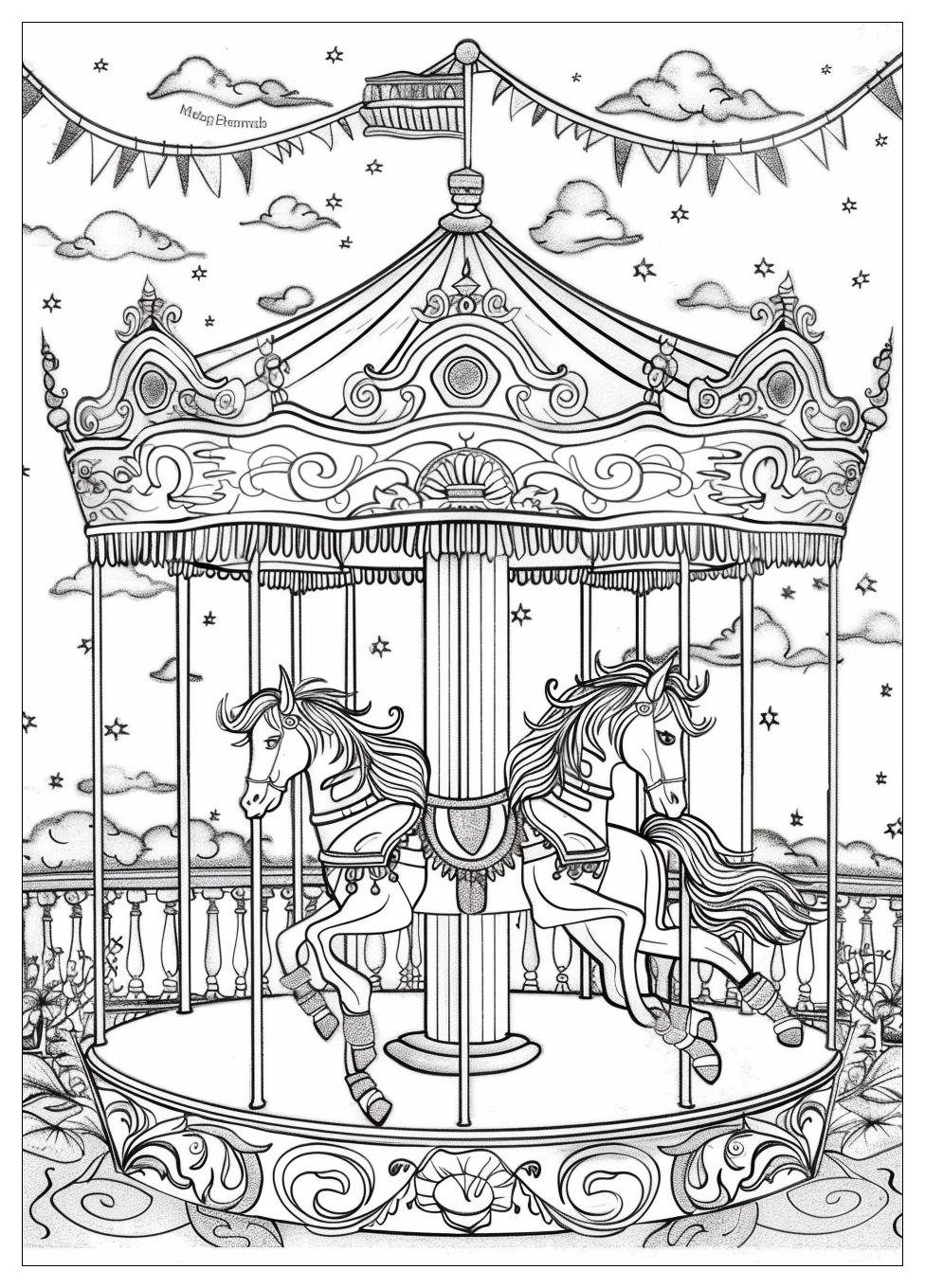 Carousel Coloring Pages-19