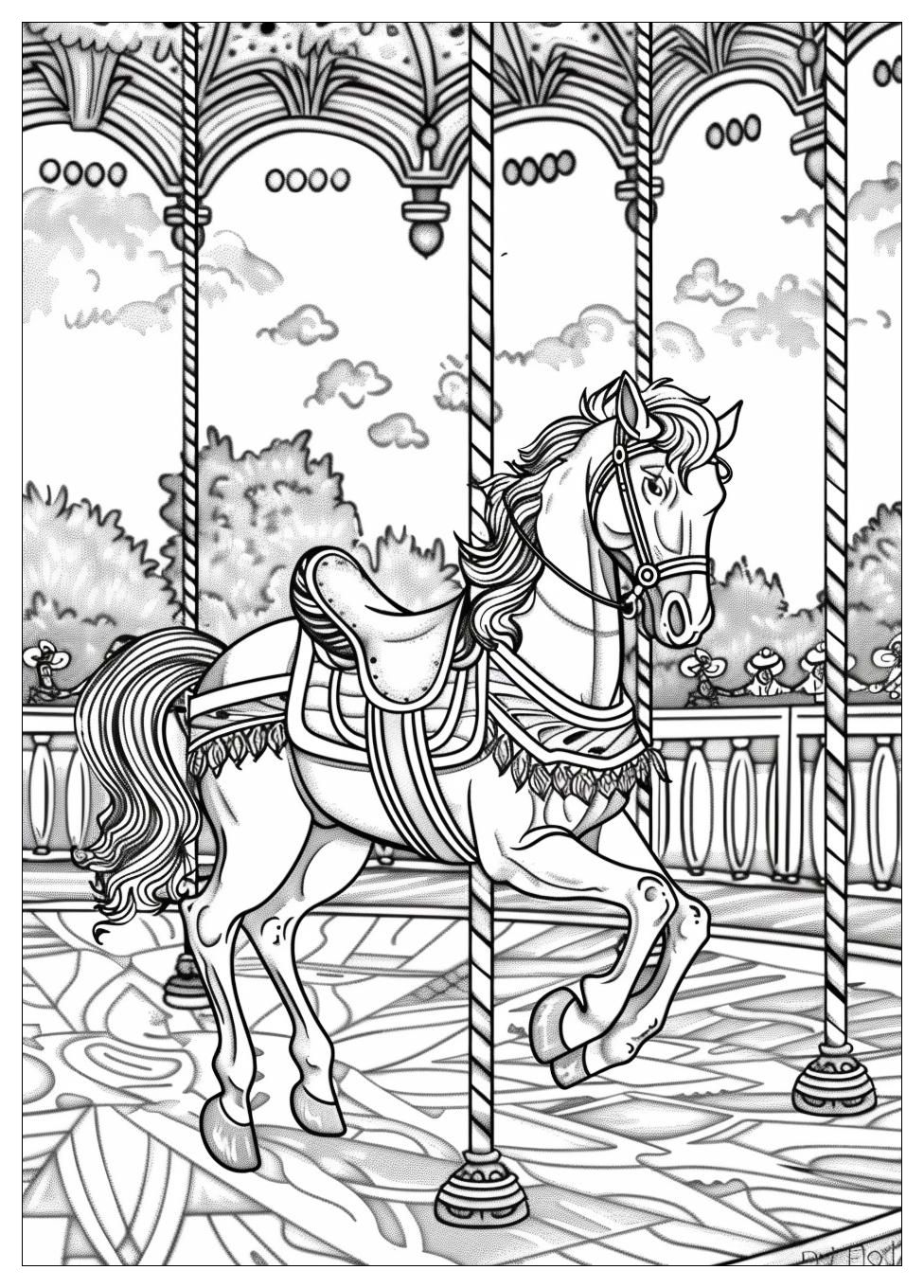 Carousel Coloring Pages-2