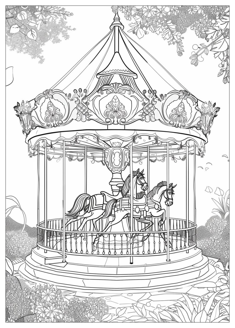 Carousel Coloring Pages-4