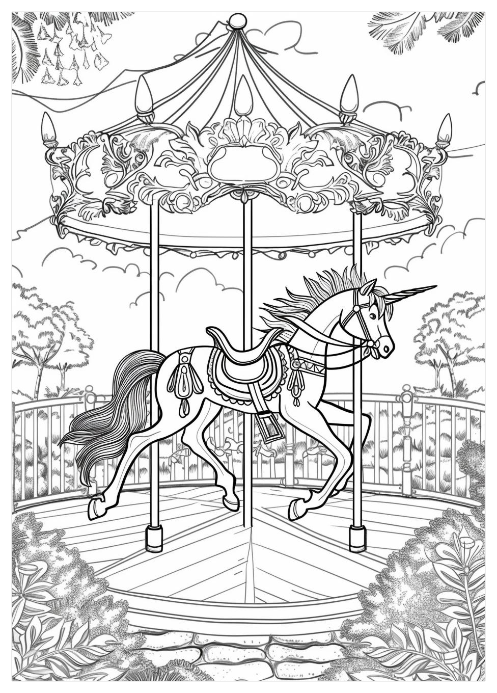 Carousel Coloring Pages-5