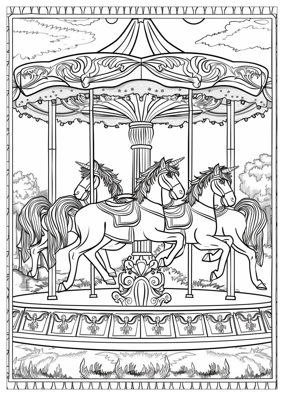 Carousel Coloring Pages-6