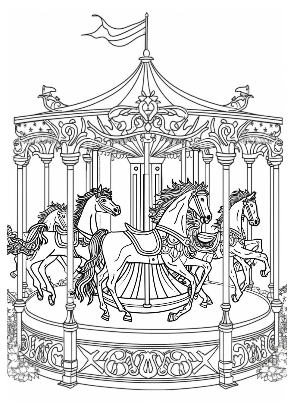 Carousel Coloring Pages-8