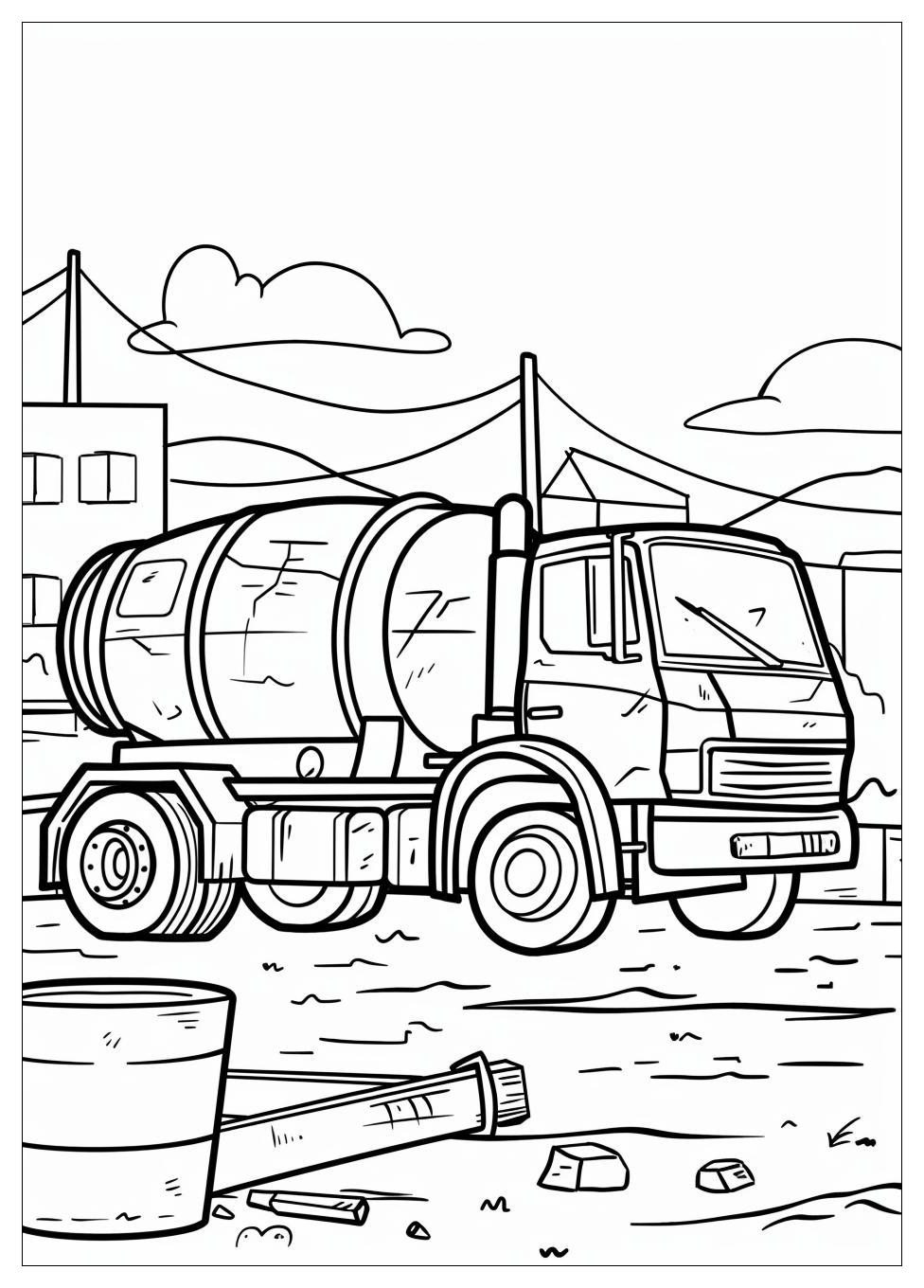 Cement Mixer Coloring Pages-10