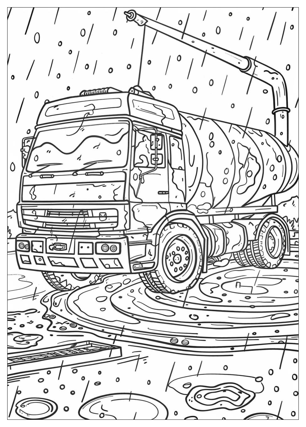 Cement Mixer Coloring Pages-23